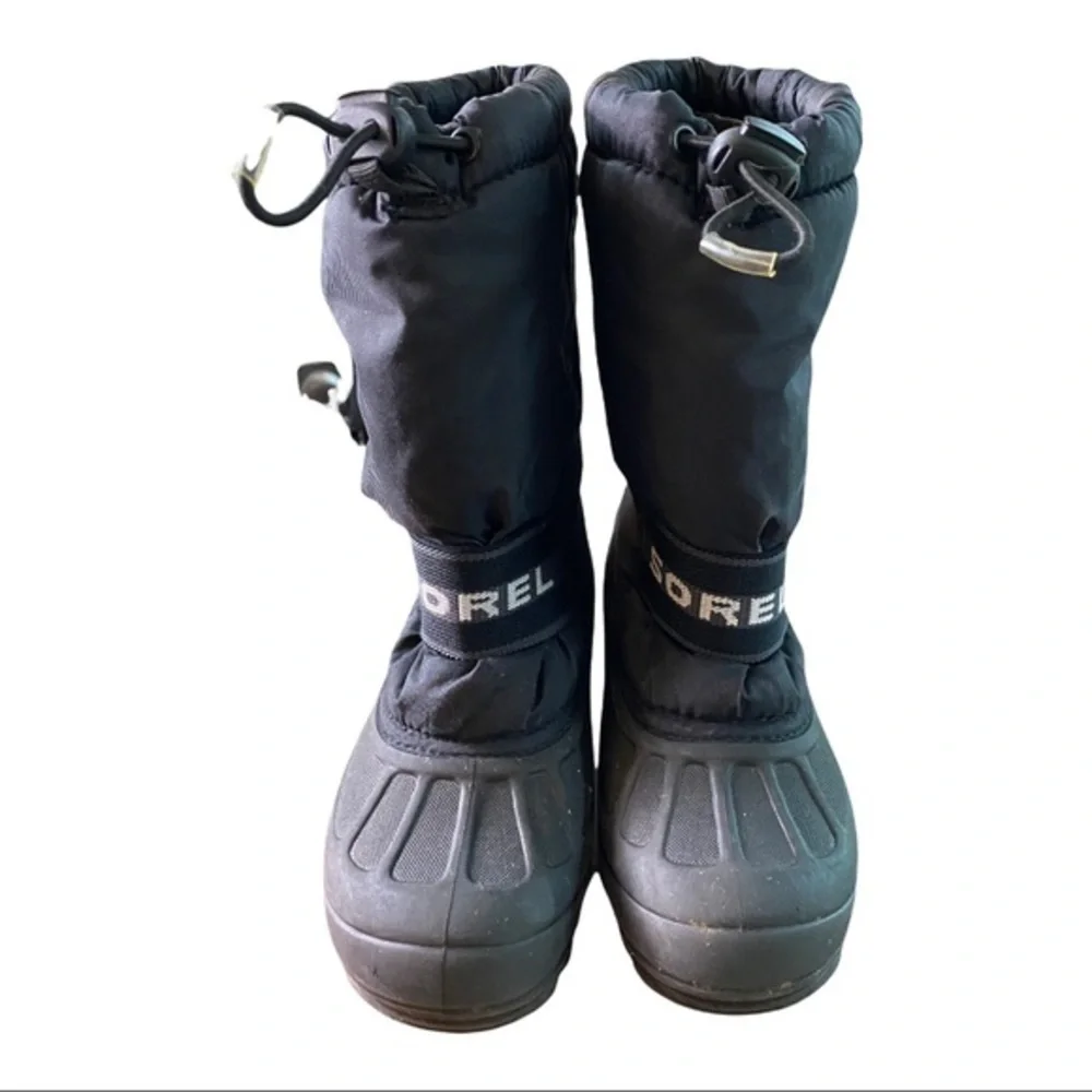 Sorel Cub Waterproof Youth Black Boots - Size 3